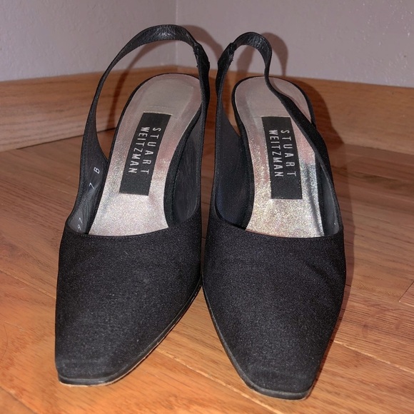 Vintage Stuart Weitzman Rhinestone Studded Mirror Heels - Picture 9 of 10